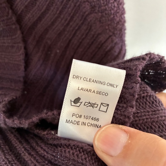 Pink Clover Purple Open-Front Cardigan Sweater Small | Lightweight Layering - Picture 3 of 5